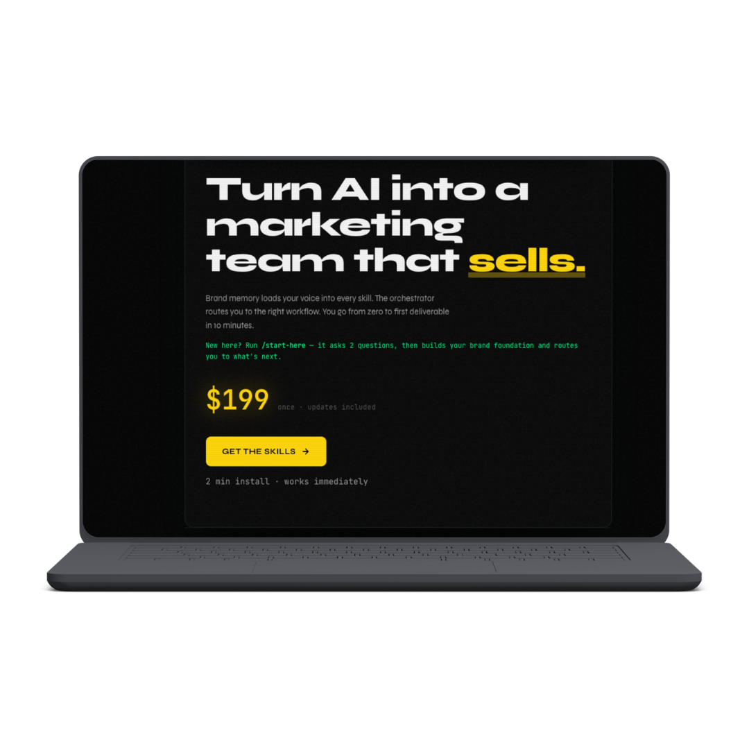 The Vibe Marketer - 10 skills to turn Claude Code into a marketing team that sells